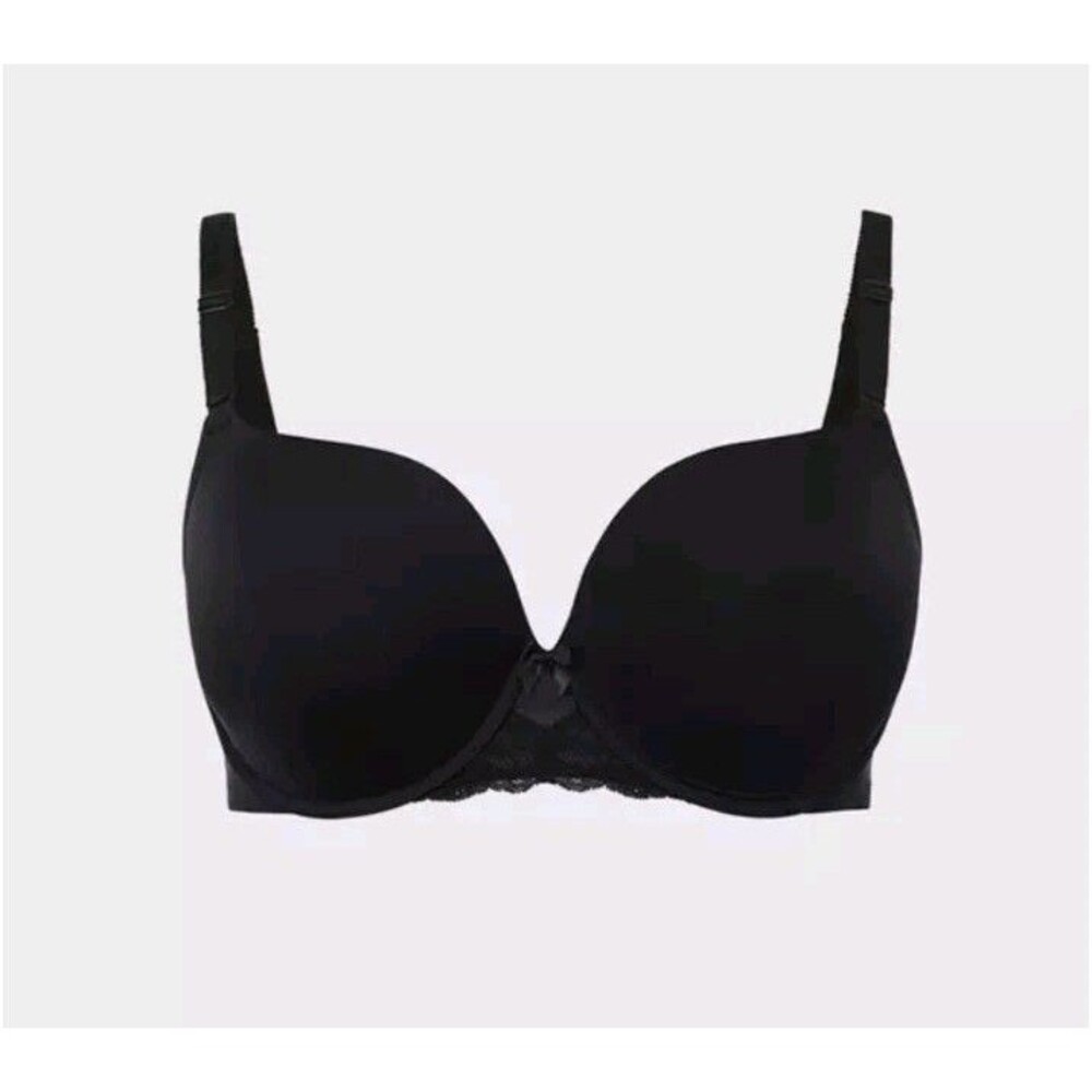 Torrid Curve Womens 38DDD Rich Black Perfect Coverage Smooth Push-Up T-Shirt Bra - Picture 2 of 9